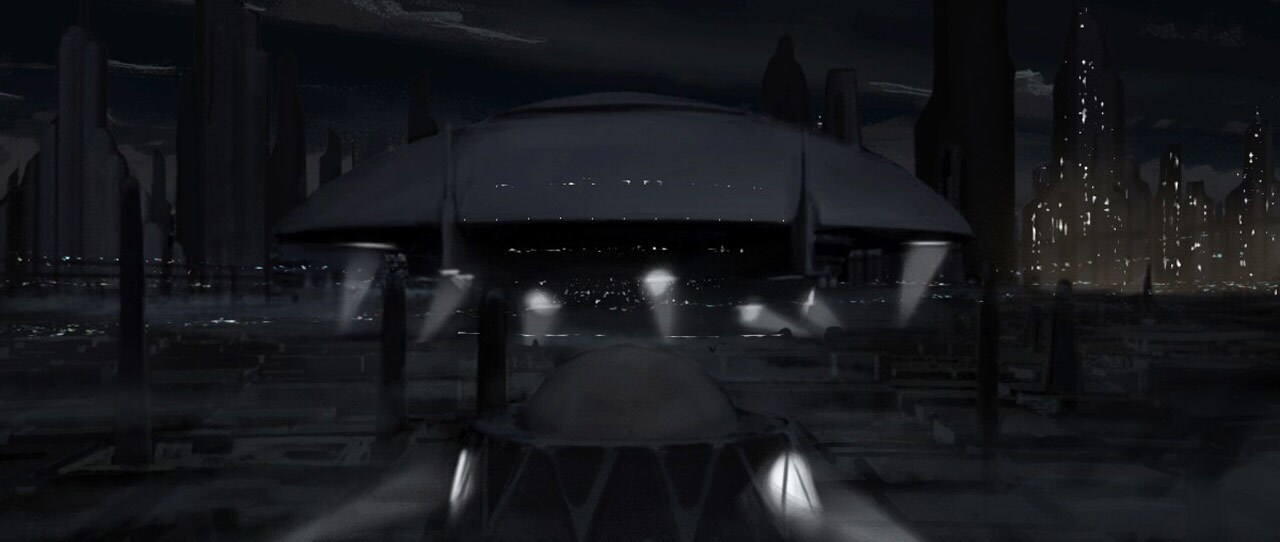 Concept art of the Senate Building during the blackout