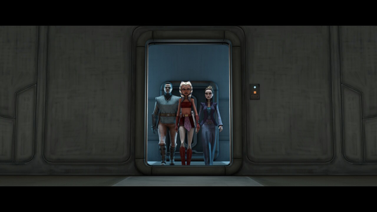 Ahsoka tells Padmé and Captain Typho that the attempt on the Senator's life will happen that nigh...