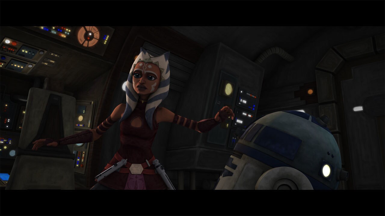 The lesson is cut short when the Crucible shudders from a surprise impact. Ahsoka rushes to the s...