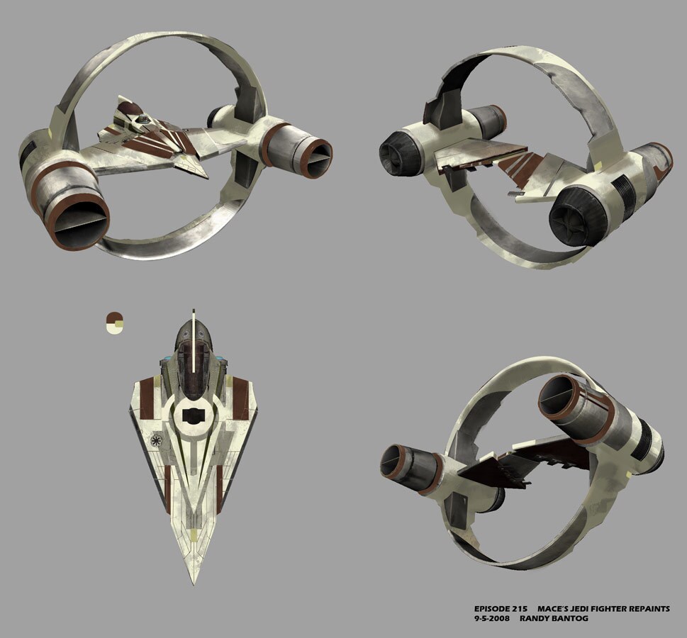 Concept art of Mace Windu's Jedi fighter
