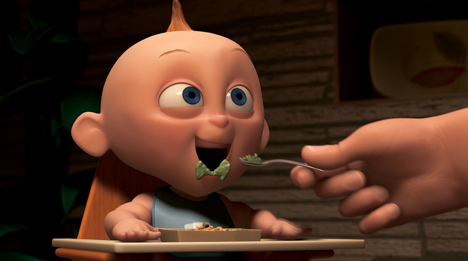 Jack-Jack Parr the baby of the family in "The Incredibles"