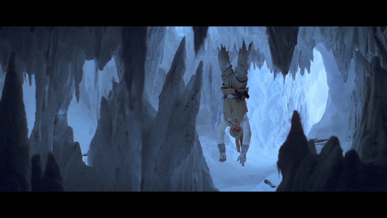 In the wampa cave, Luke comes to and attacks the beast with his lightsaber, shearing off its arm....
