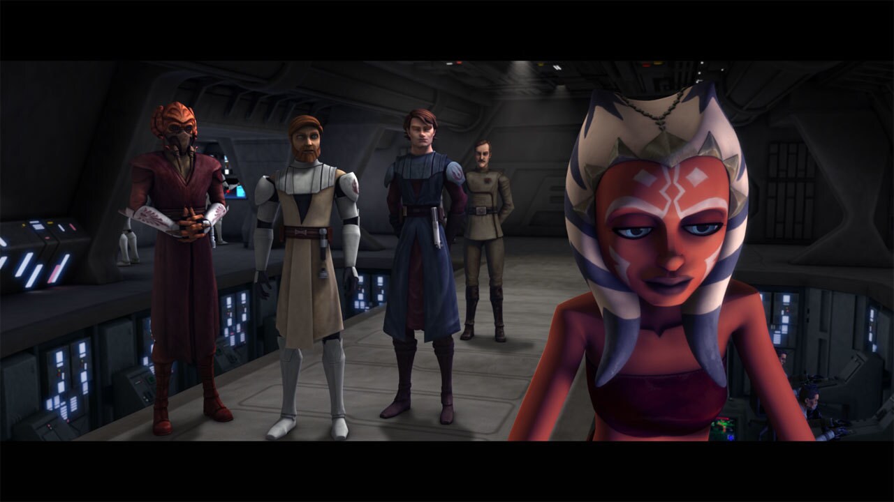 Ahsoka Tano picks up the incoming vessel on the Republic flagship's scanners. The Jedi desperatel...