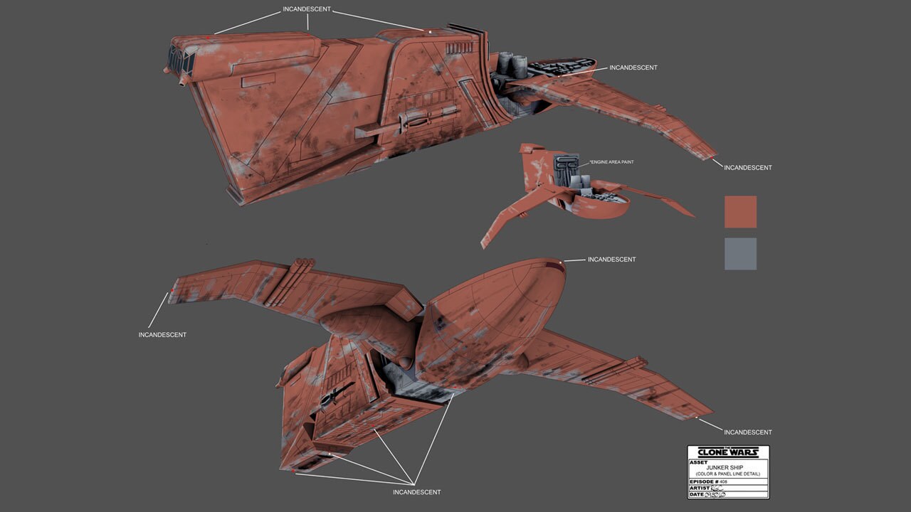 The design of the junker is based on the Hound's Tooth design, created for Shadows of the Empire ...