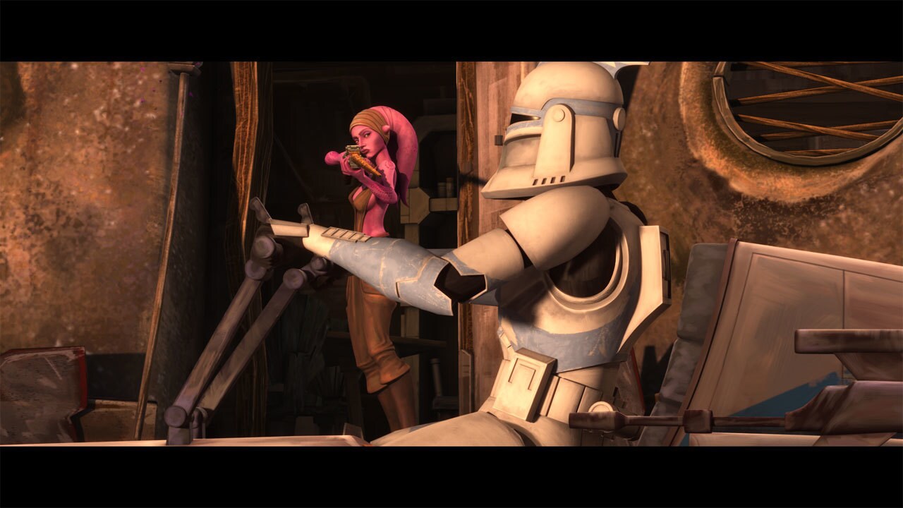 As the Saleucami sun sets, the clones find the farm house. They are met by Suu, a Twi'lek female ...