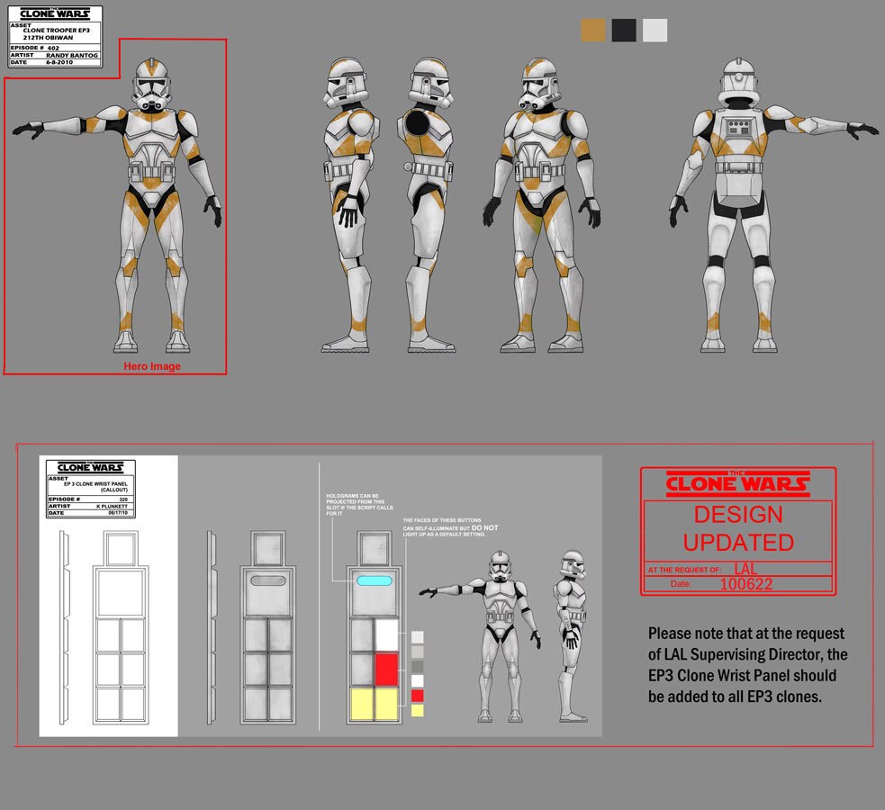 212th Battalion clone trooper, Episode III look, final design