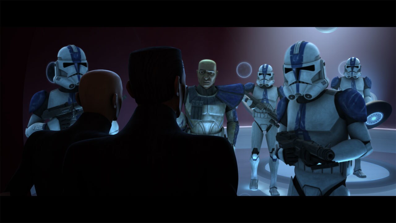 Rex, Sergeant Appo and several other clones release the prisoners from the brig to be executed. R...