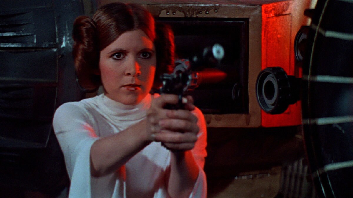 Princess Leia defending the Tantive IV