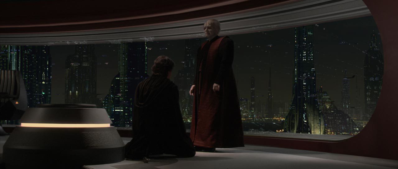 Responsible for aiding Sidious in killing Mace Windu, Anakin turned his back on the Jedi. He knel...