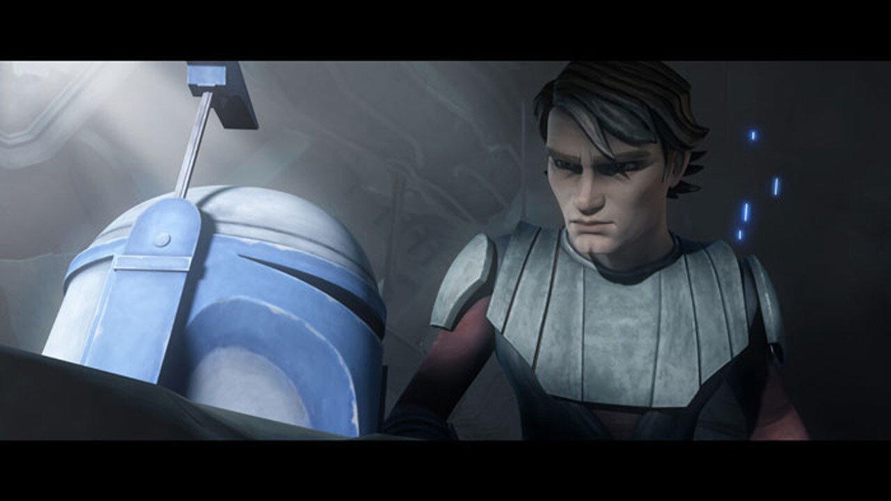 Anakin is surprised to find an out-of-place object amid the wreckage of the bridge: a blue and si...