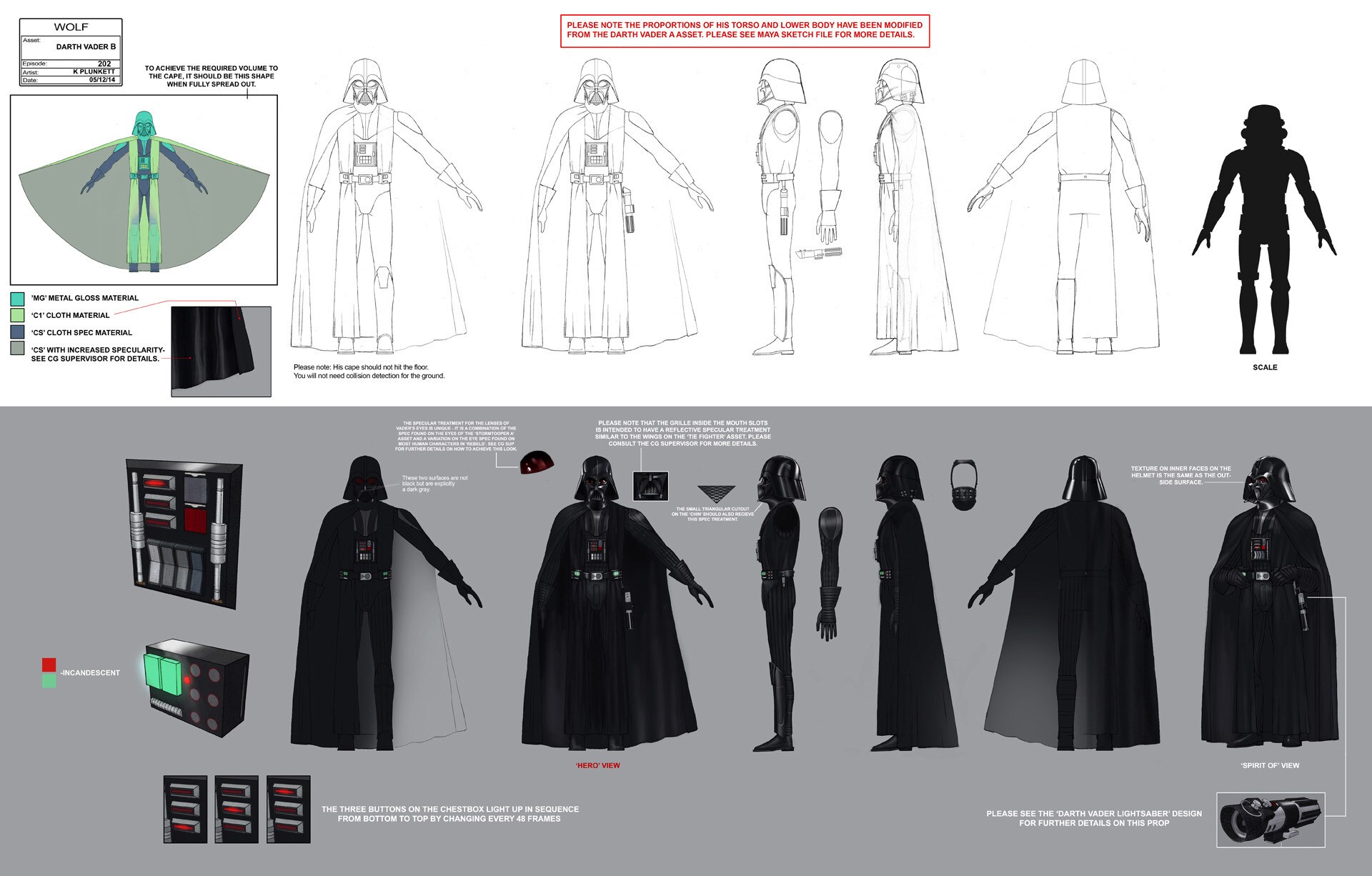 Darth Vader full character illustration by Kilian Plunkett.