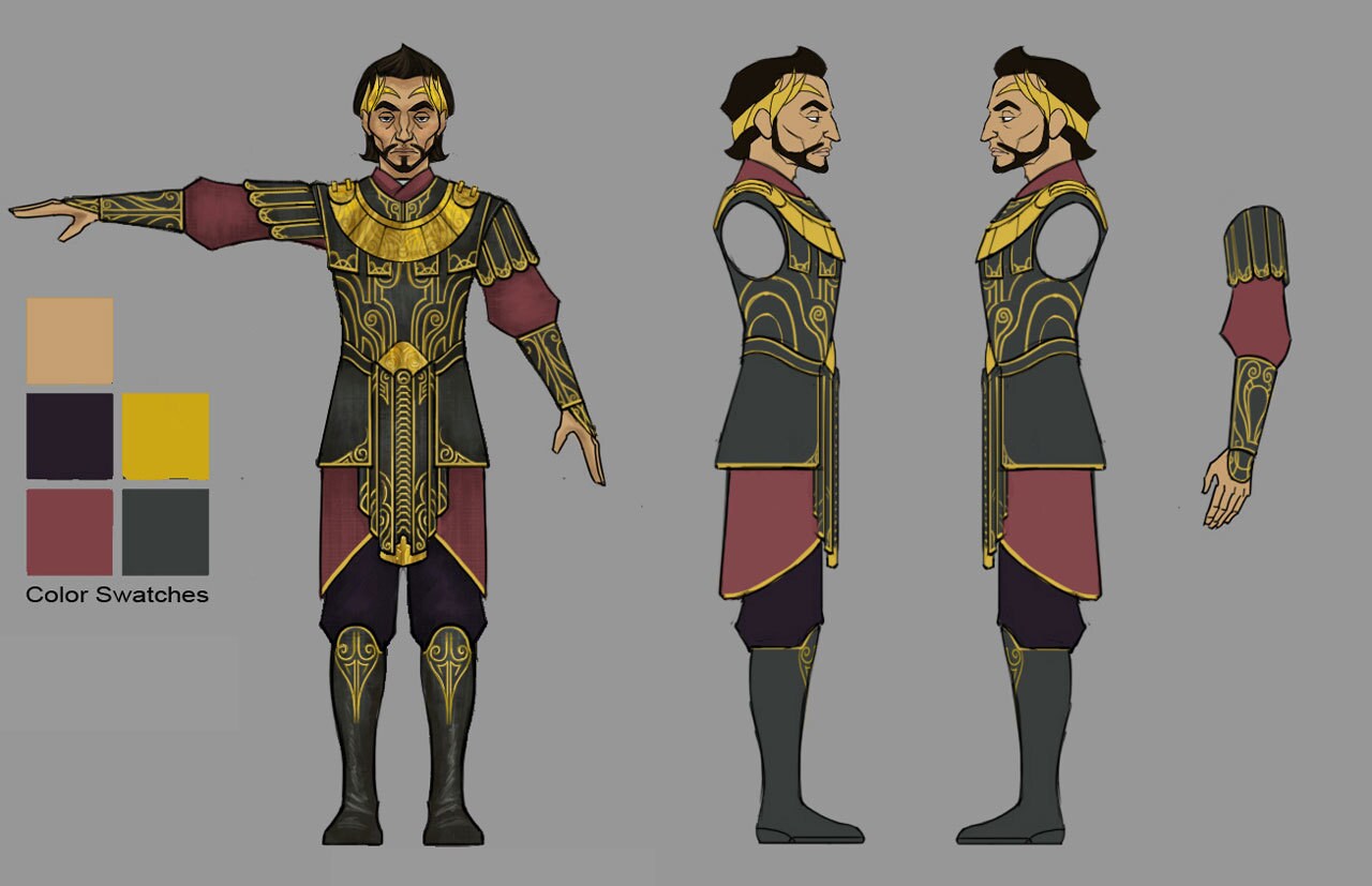 King Sanjay Rash character design illustration by Will Nichols.