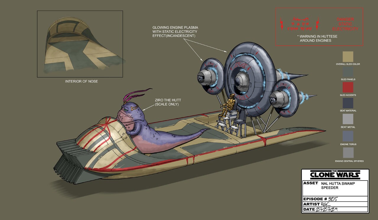 Concept design for the swamp speeder