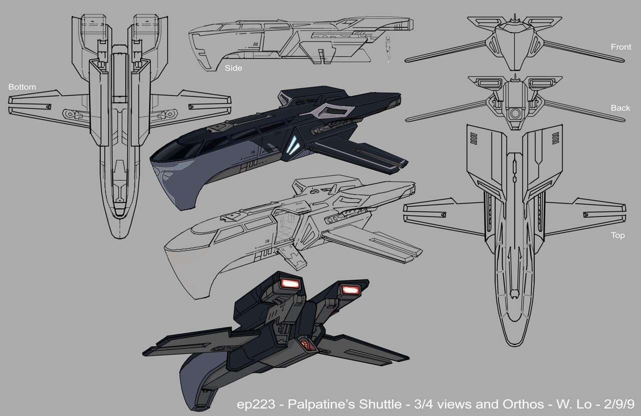 Additional views of Chancellor Palpatine's Republic shuttle