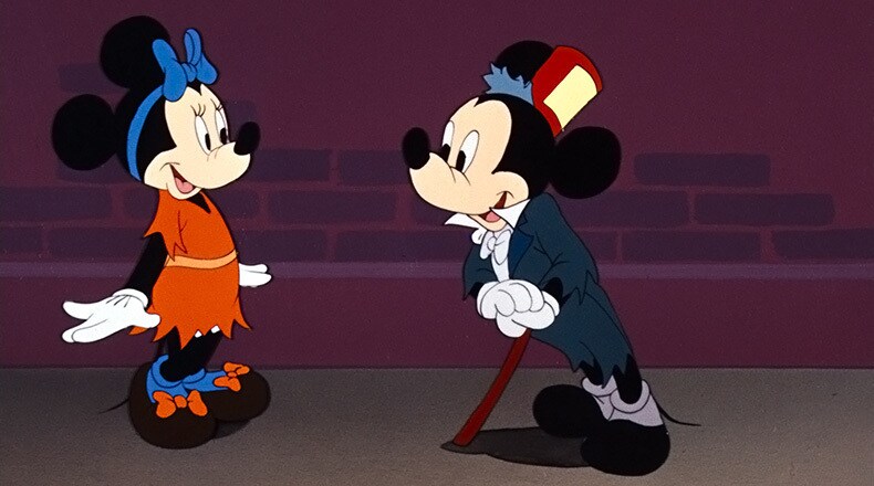 Mickey and Minnie get all dressed up for a night on the town.
