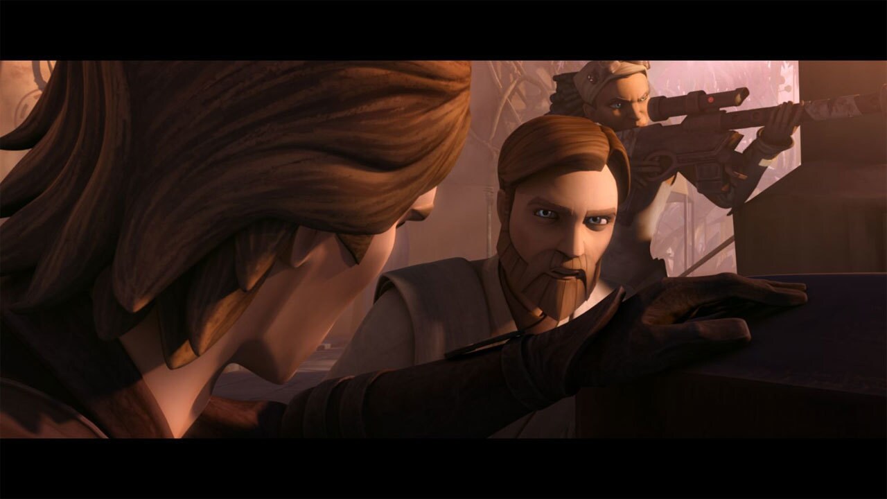 Obi-Wan's reminder to Anakin of their mandate on Onderon is also an echo of dialogue from the fea...