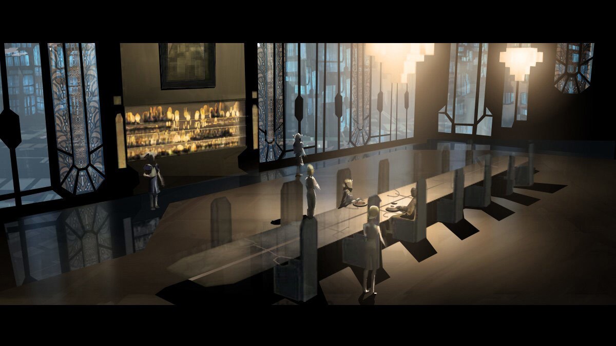 Concept lighting for the dining room on Mandalore