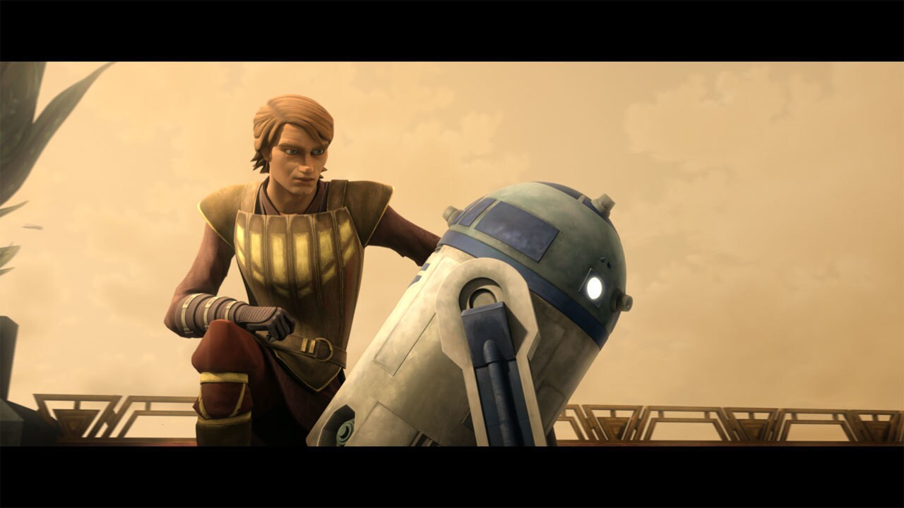 Away from the prying eyes of the queen's guards, Anakin reunites with R2-D2, who has gone unnotic...