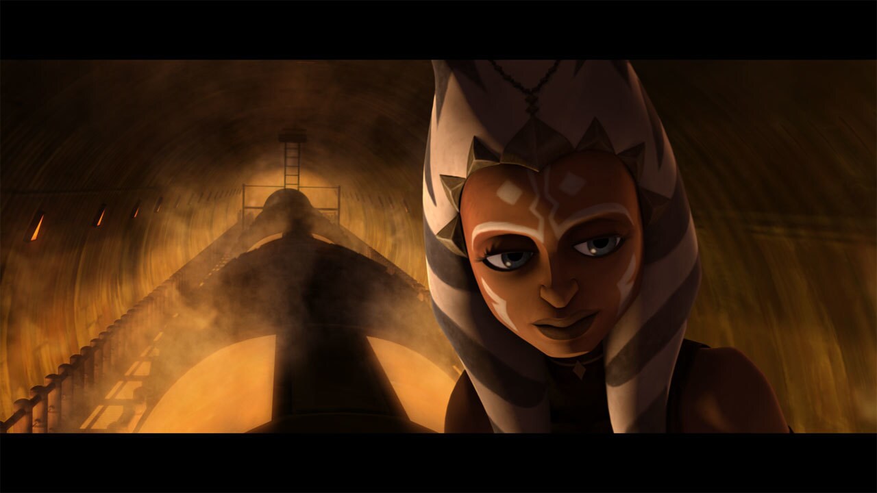 Anakin, Ahsoka, Tarkin and the clones make their way into a fuel pipe that will lead them to the ...