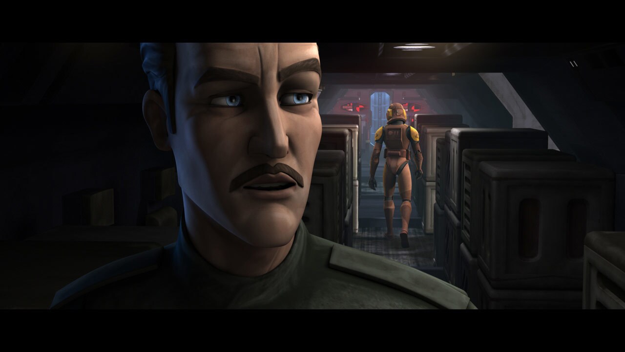 Yularen explains his past history to Skywalker. Some time ago, a corporate fleet blockaded Malast...