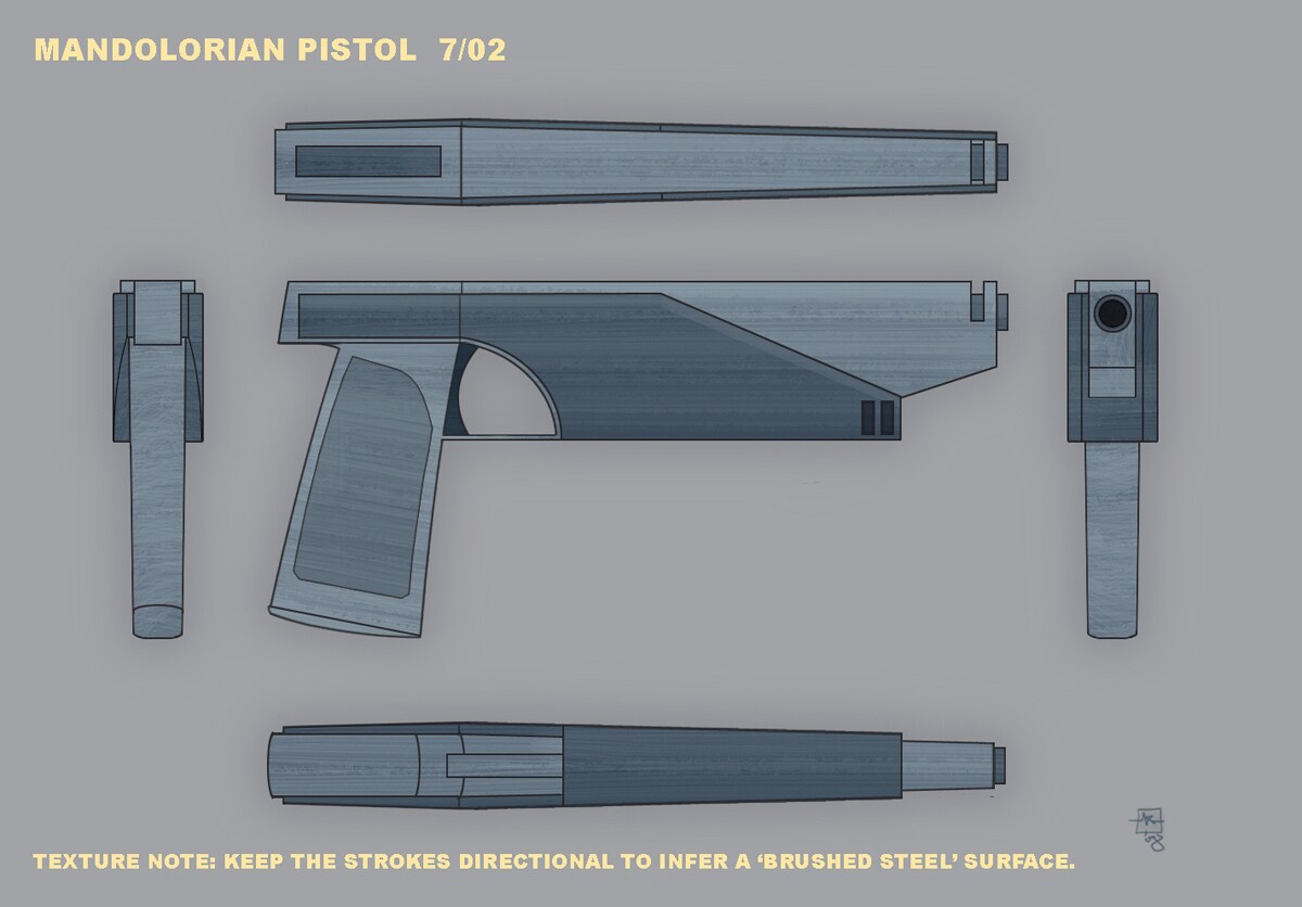 Mandalorian Death Watch blaster pistol final design