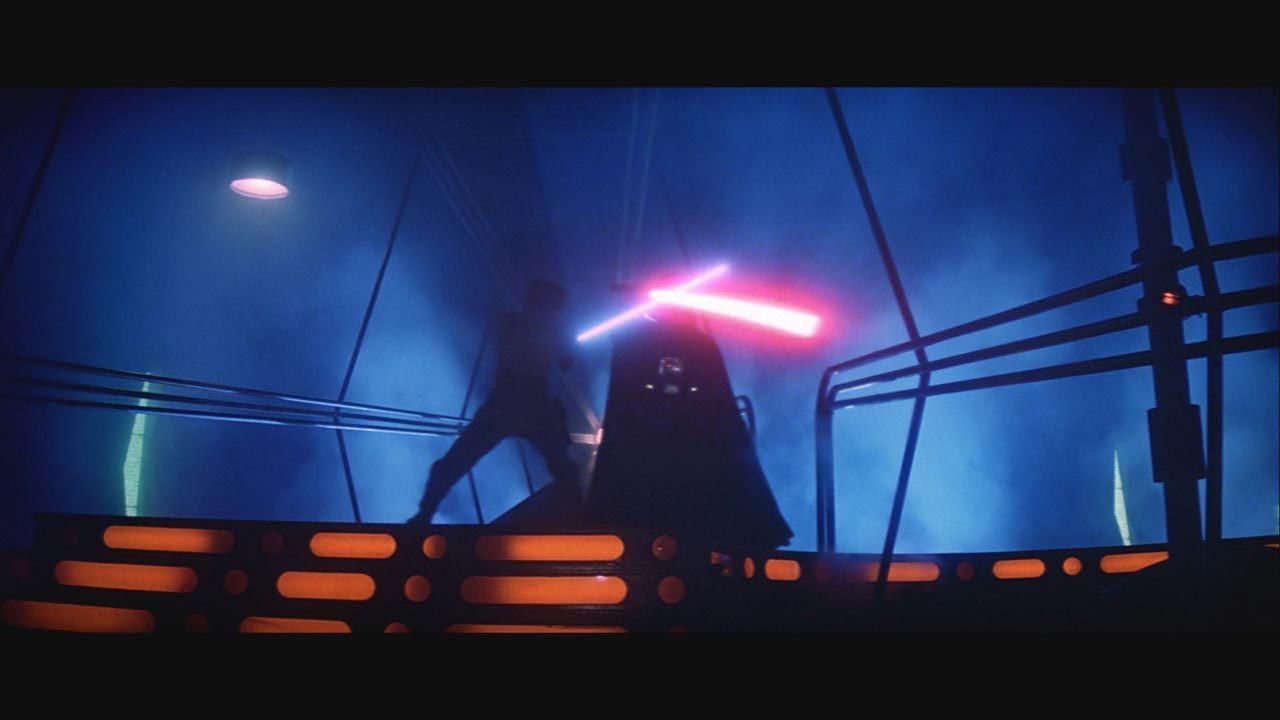 Luke Skywalker had begun training as a Jedi Knight, and engaged Vader in an intense lightsaber ba...