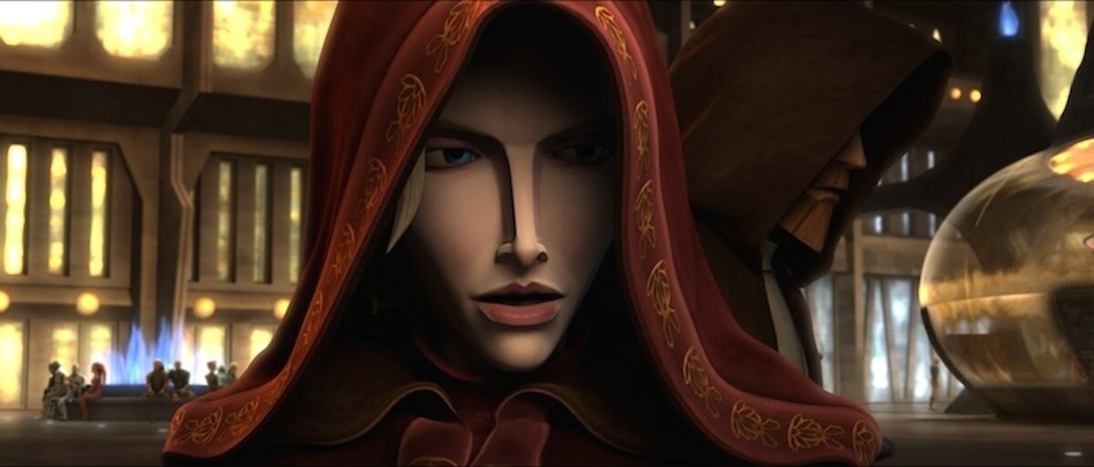 Duchess Satine secretly appearing on Coruscant