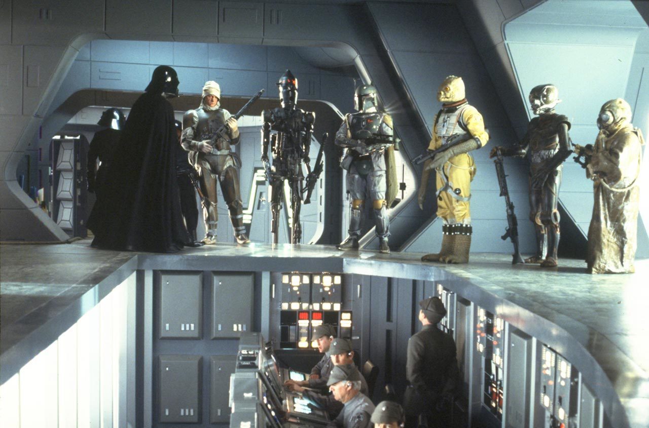 Vader hired bounty hunters to help track down and capture Princess Leia and Han Solo, and he used...