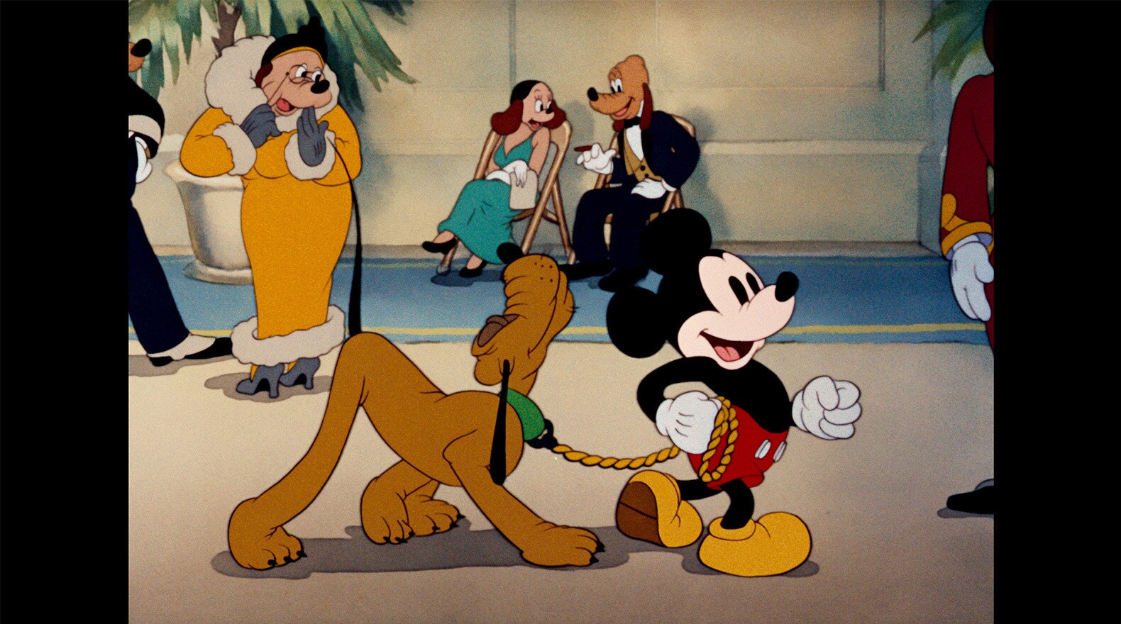 Pluto spends some time with Mickey, his best pal and owner.
