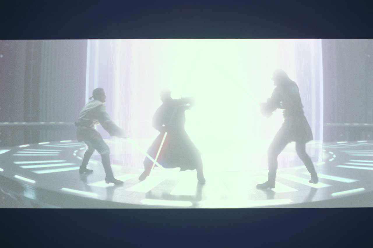 On Naboo, Qui-Gon and Obi-Wan confronted the Sith Lord Darth Maul, Qui-Gon's attacker from the de...