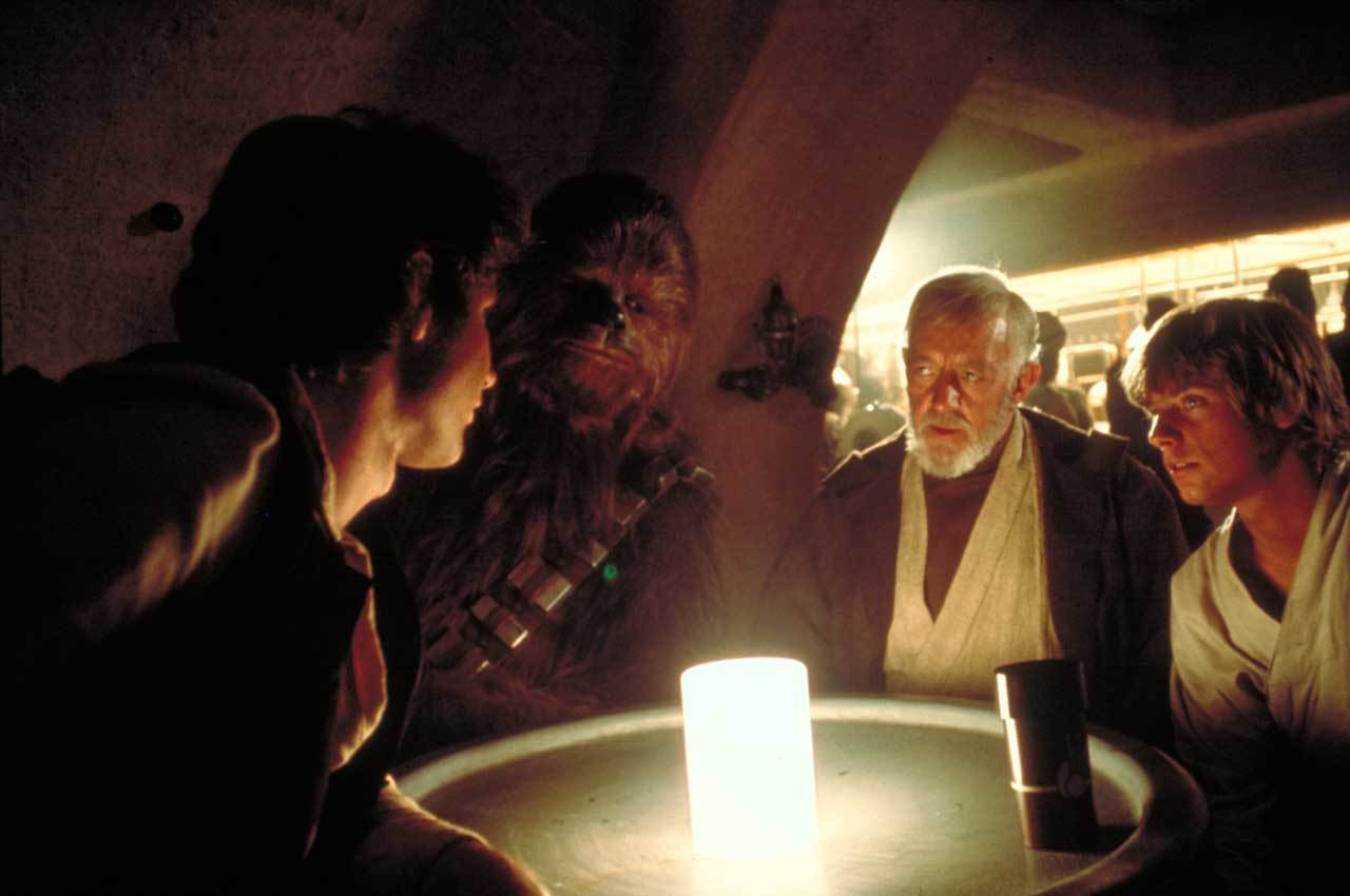 Years later, while looking for safe passage to Alderaan, Obi-Wan Kenobi met Chewbacca in the Mos ...