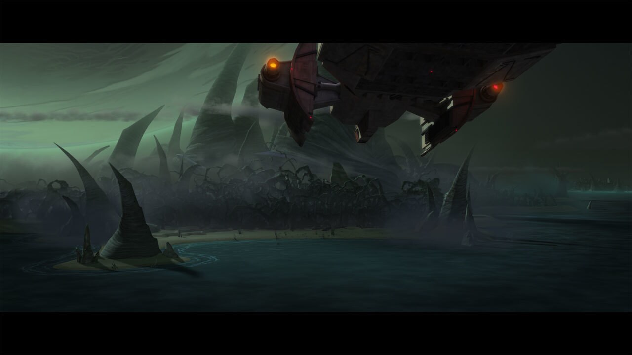 Ahsoka awakens in the hold of a Trandoshan transport, which lifts off from Felucia. It travels to...