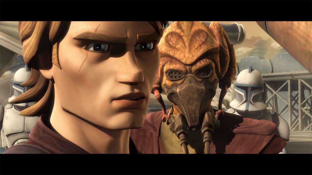 On Felucia, Anakin is intensely focused on finding Ahsoka. He is worried about her, and orders hi...