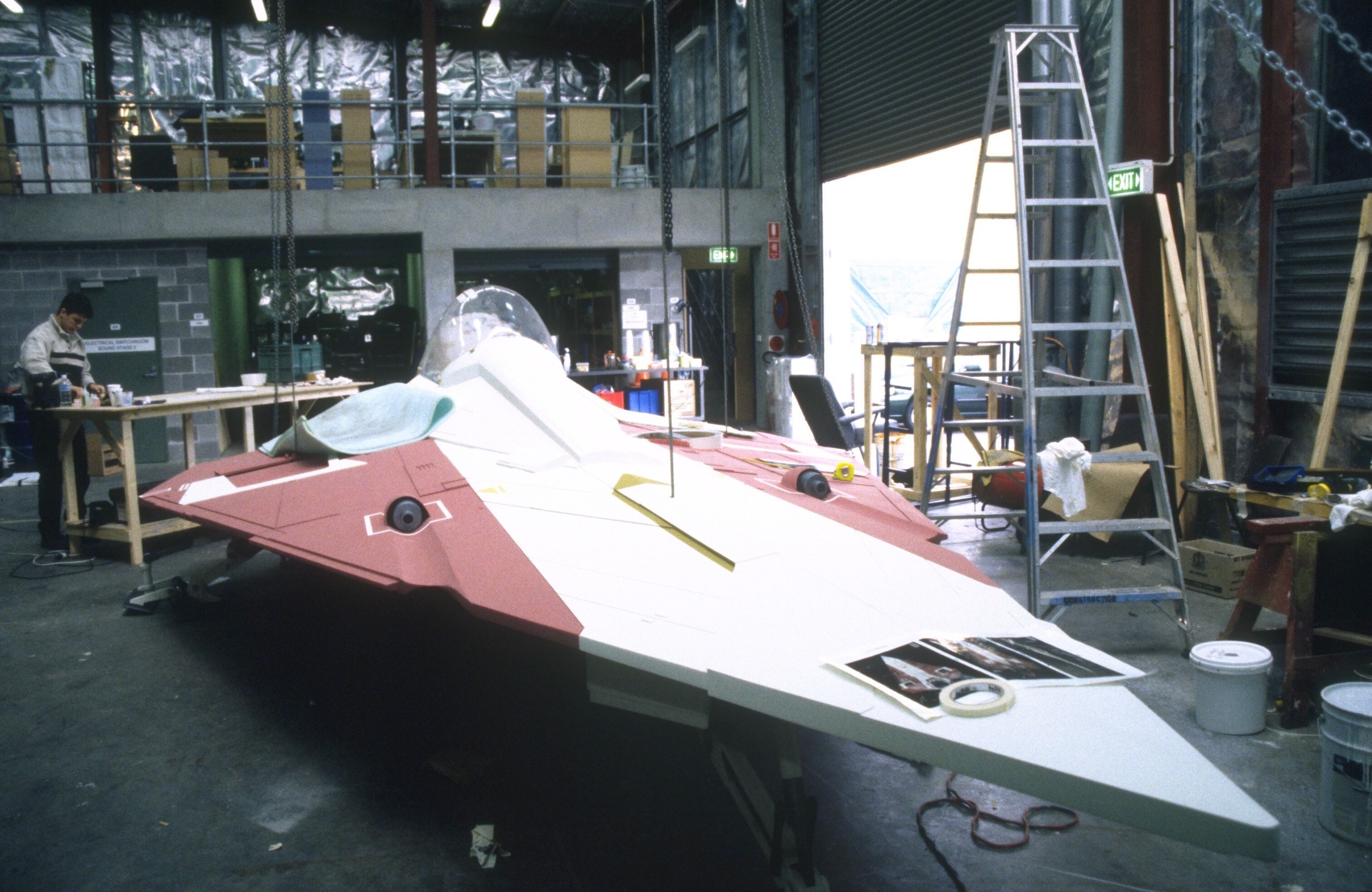 Full-size prop of Obi-Wan's Jedi starship.