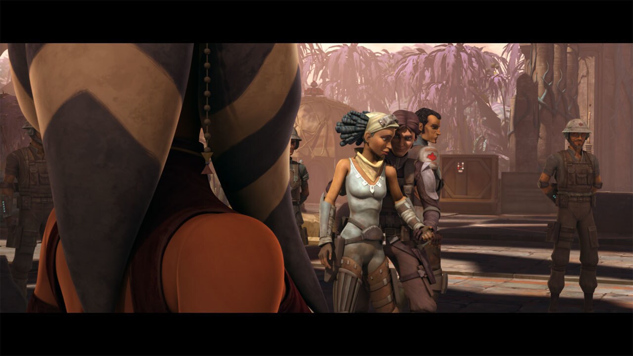 Lux helps Steela with her grip, and Ahsoka watches them, distracted by her emotions. So focused a...