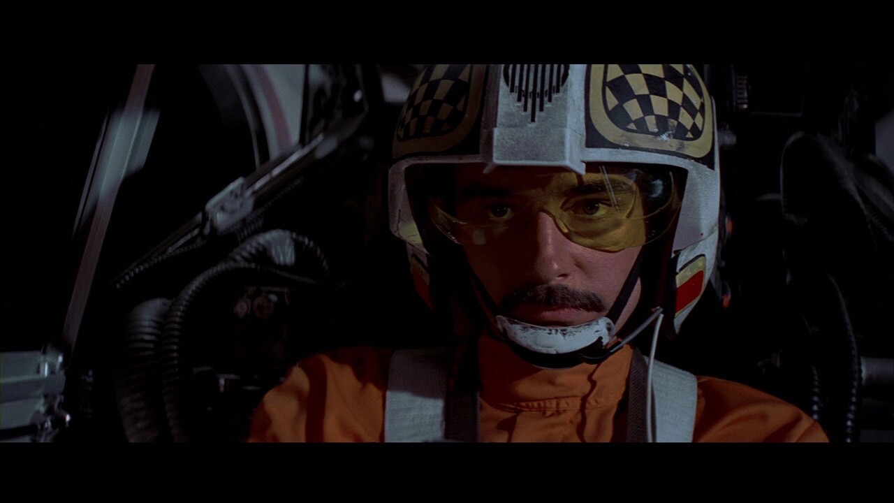 Biggs worried about Luke during the chaotic space battle above the Death Star -- the Rebel X-wing...