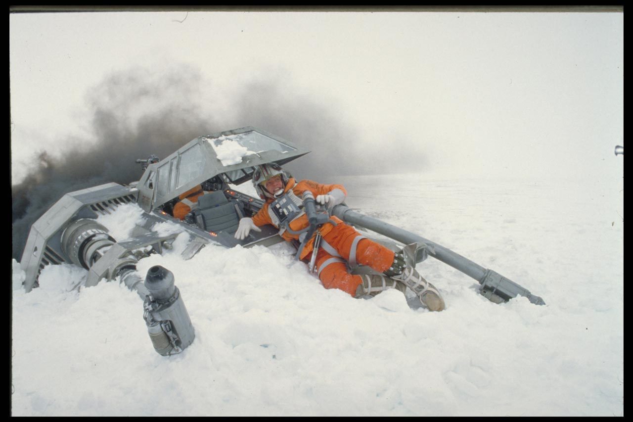 Luke flew a snowspeeder against Imperial walkers, a delaying action meant to buy time for the Reb...