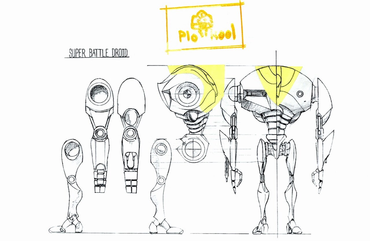 Super battle droid design concept illustration