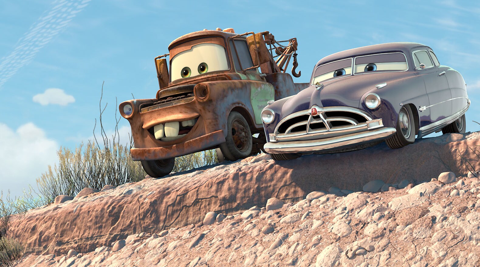 Mater always has his tow-cable, just in case he needs to go "fishin'."