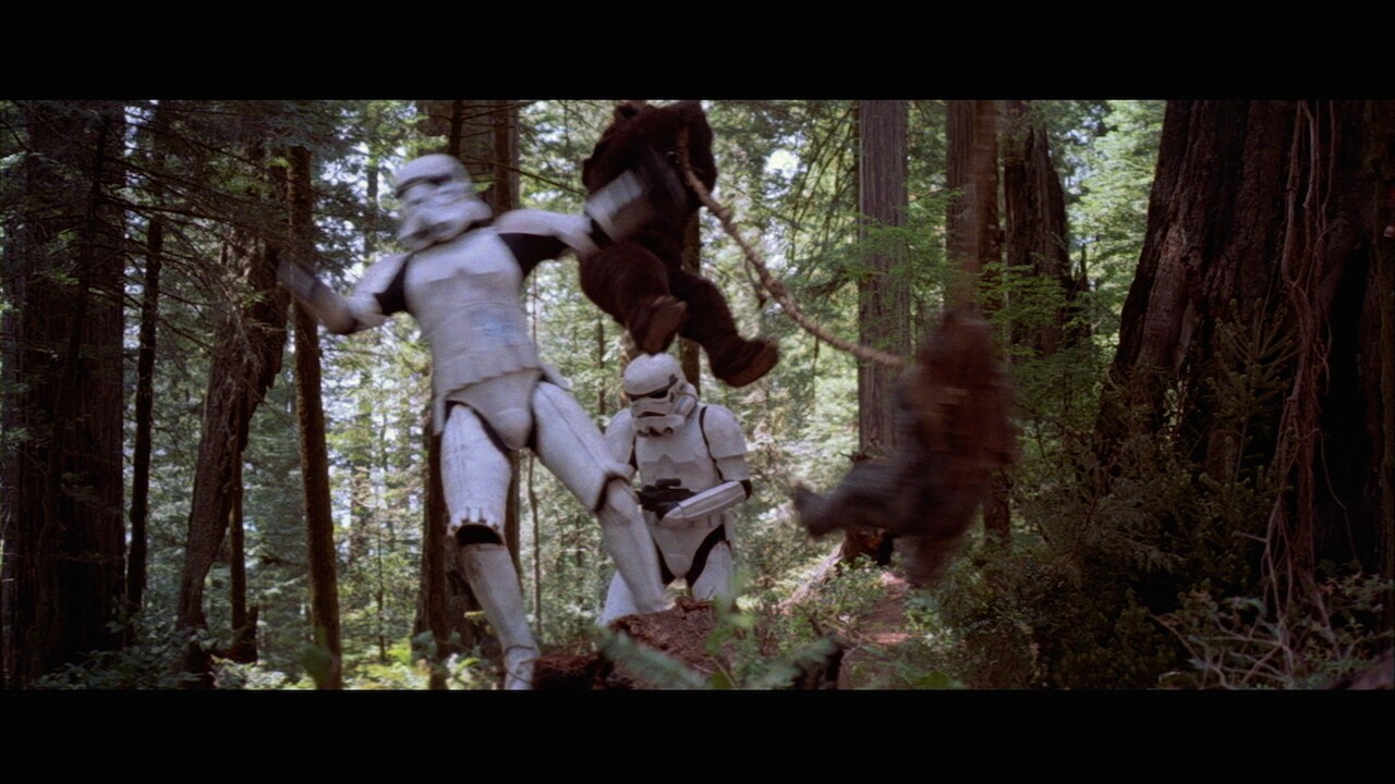 The Empire had dismissed Endor’s Ewoks as harmless primitives. But the Ewoks showed they were can...