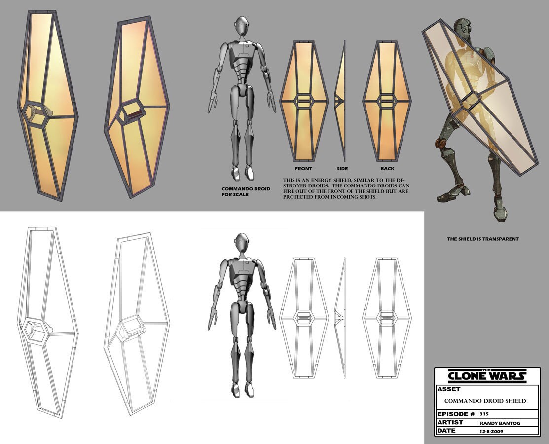 Citadel commando droid and riot shield final design art
