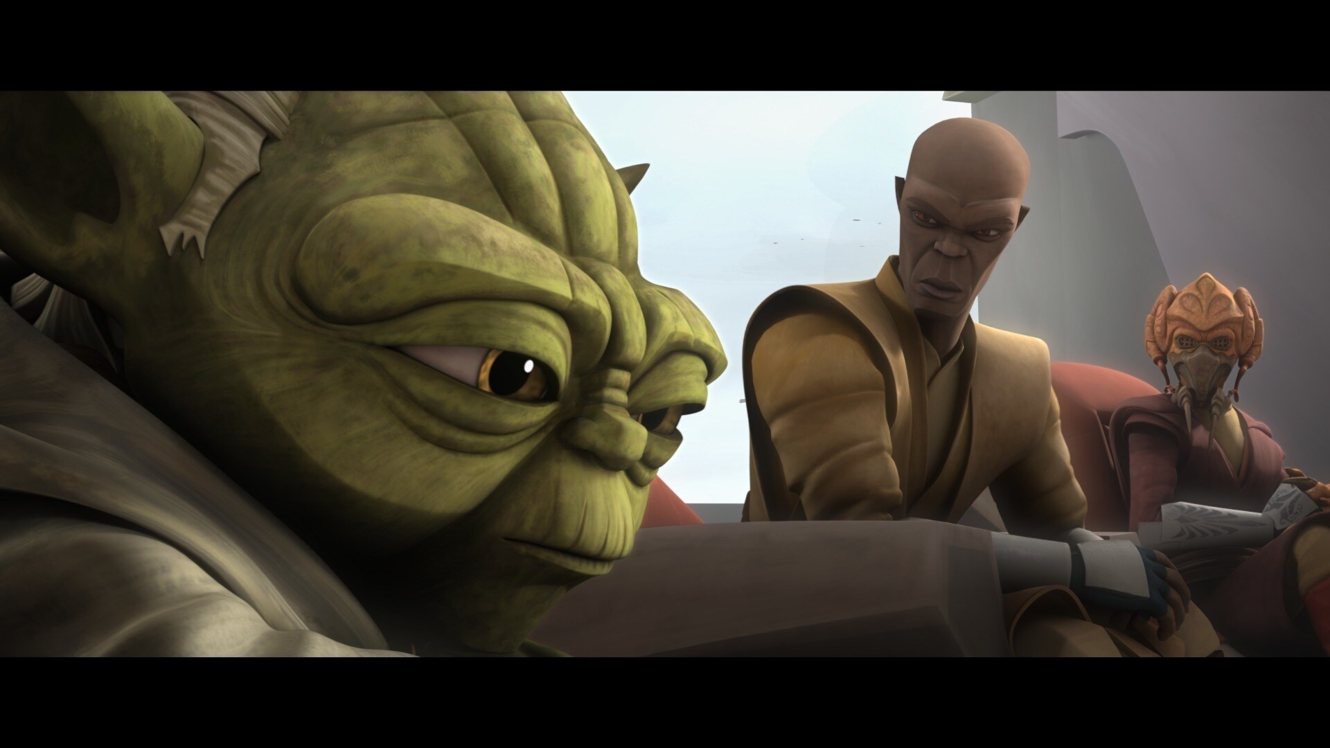 Later, during a Jedi Council meeting in which the Jedi Masters discuss the recent revelations abo...