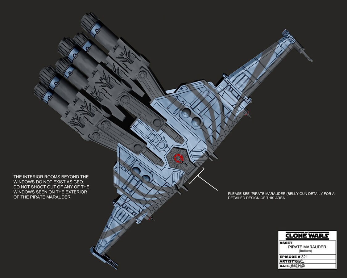 Starship design of Weequay pirate ship, Marauder