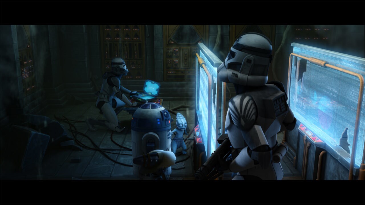 Wolffe's priority is repairing and rebooting the Aleen mainframe computers -- uploading informati...