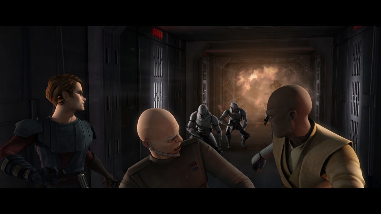 Admiral Kilian, Anakin and Mace are nearly dragged into the void. With the Force and some quick-t...