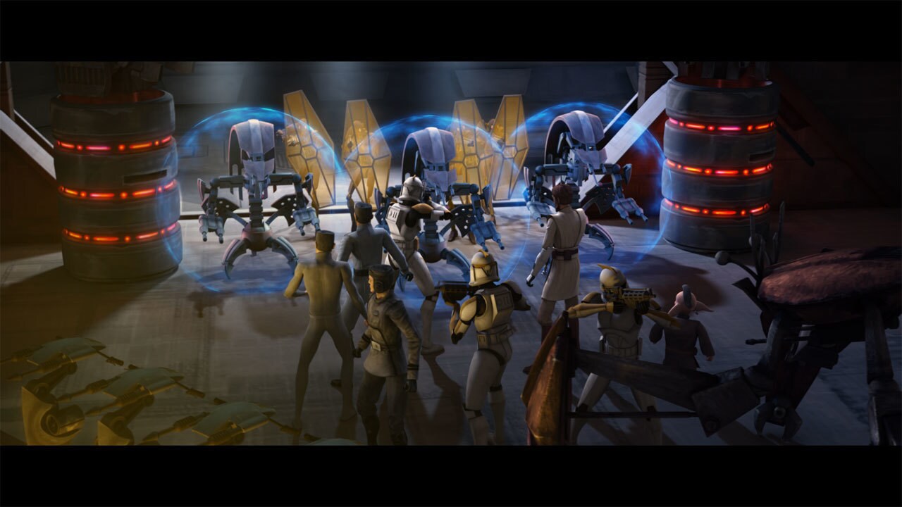 Obi-Wan, Cody, Even Piell and the rest of their troops escape to the Citadel surface. As they att...