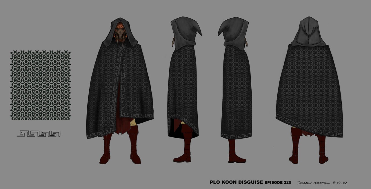 Concept art of Jedi Master Plo Koon's underworld disguise