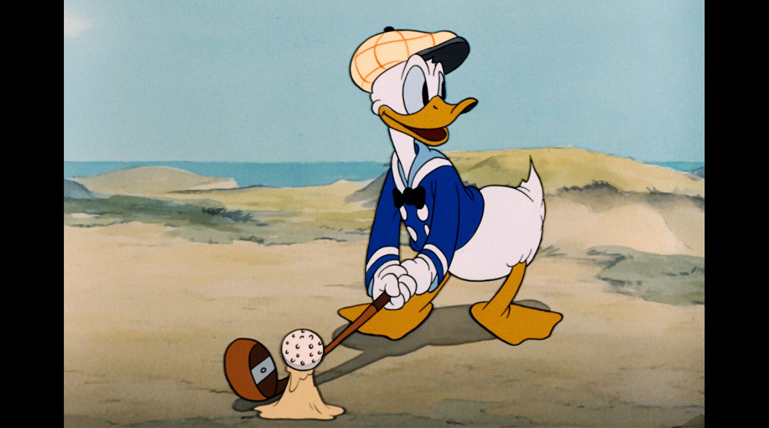 Donald has a little trouble on the fairway.