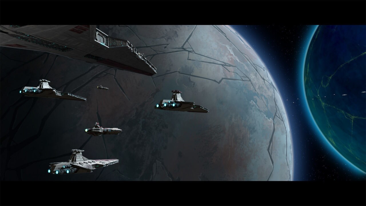Skywalker orders his crew to over-fire the Resolute's reactors as he prepares to charge the enemy...