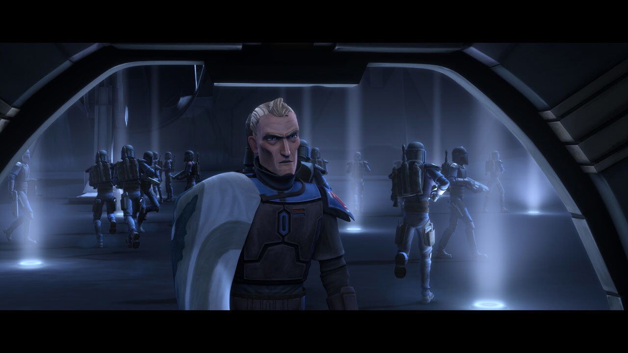 A furious Vizsla vowed to go ahead with his attack, but Dooku scornfully told him that Death Watc...